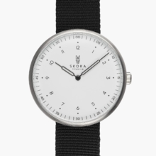 skoka-white-brushed-titanium-watches-1-no-date SKOKA Ti-01 Grade 5 titanium watch with white dial and brushed finish